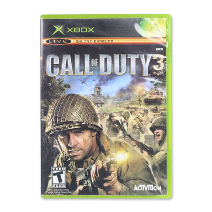 Call of Duty 3 for Microsoft Xbox - Case front cover - Complete in box or case and game.