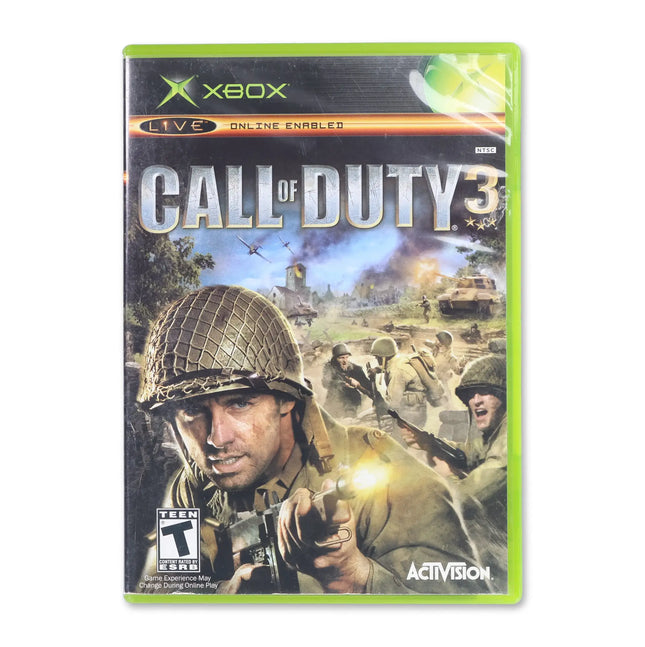 Call of Duty 3 for Microsoft Xbox - Case front cover - Complete in box or case and game.