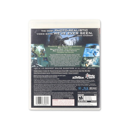 Call of Duty 4 Modern Warfare for PlayStation 3 - Box back - Product gallery.