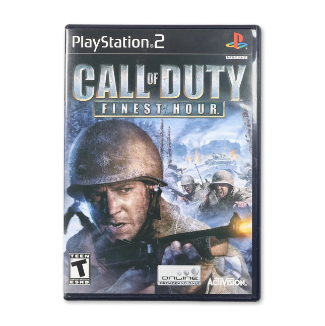 Call of Duty Finest Hour for Sony PlayStation 2 - Case front cover - Complete in box or case and game.