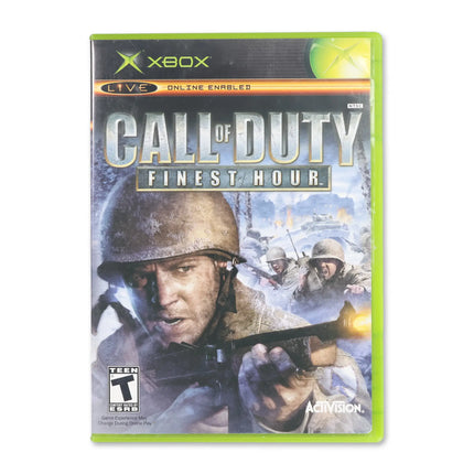 Call of Duty Finest Hour for Microsoft Xbox - Case front cover - Complete in box or case and game.