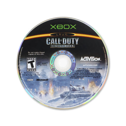 Call of Duty Finest Hour for Microsoft Xbox - Disc front with label - Game only.