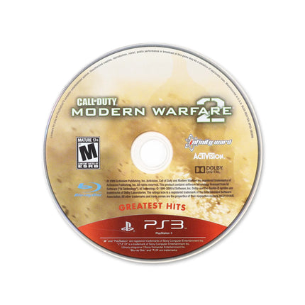 Call of Duty Modern Warfare 2 [Greatest Hits] for PlayStation 3 - Cartridge front with label - Game only.