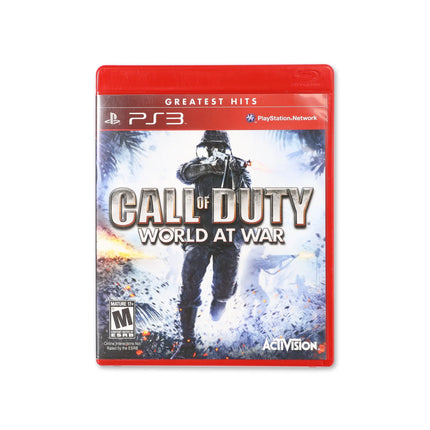 Call of Duty World at War [Greatest Hits] for PlayStation 3 - Box front - Complete in box or box and game.