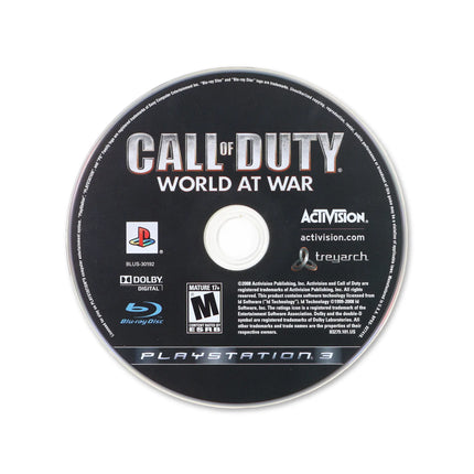 Call of Duty World at War for PlayStation 3 - Cartridge front with label - Game only.