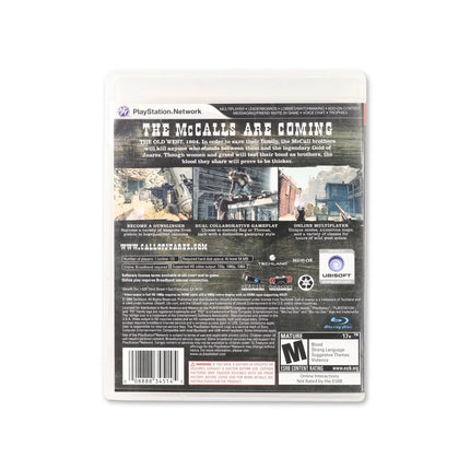 Call of Juarez: Bound in Blood for PlayStation 3 - Box back - Product gallery.