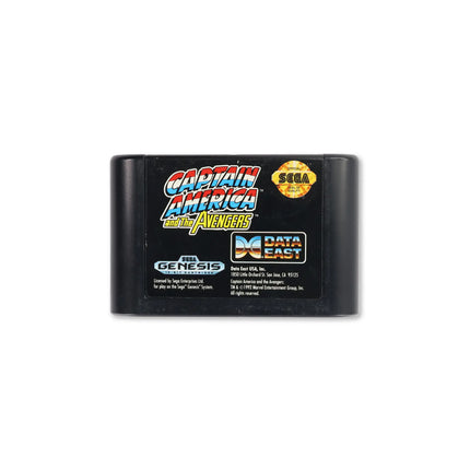 Captain America and the Avengers for Sega Genesis - Cartridge front with label - Game only.