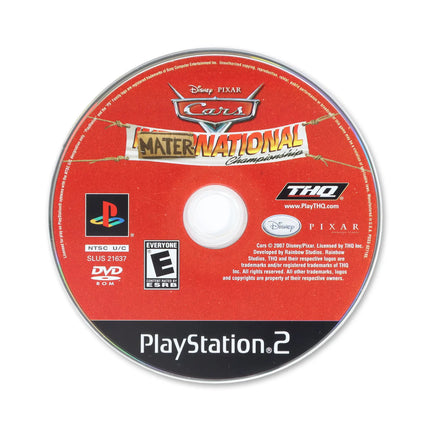 Cars Mater-National Championship for Sony PlayStation 2 - Disc front with label - Game only.