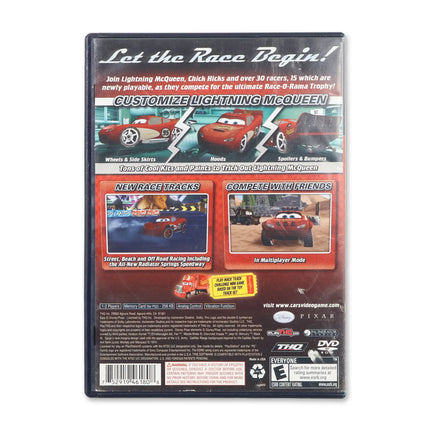 Cars Race-O-Rama for Sony PlayStation 2 - Case back cover - Product gallery.