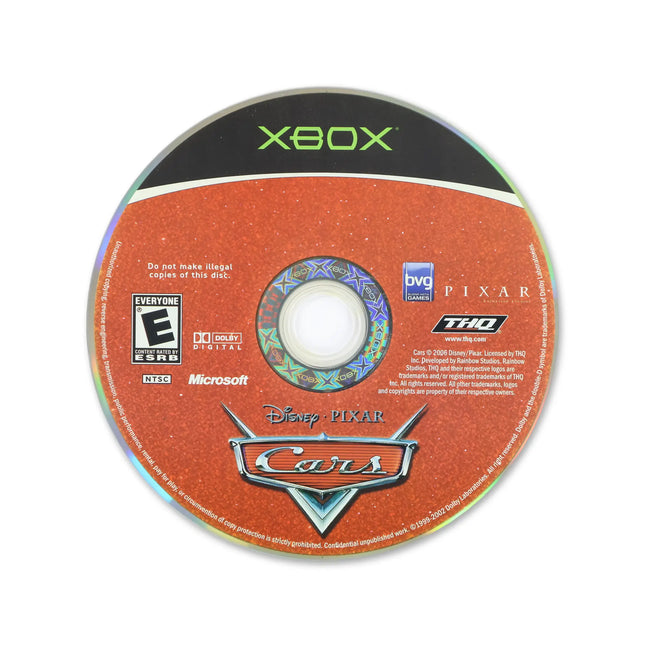 Cars for Microsoft Xbox - Disc front with label - Game only.