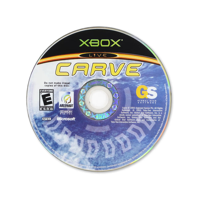 Carve for Microsoft Xbox - Disc front with label - Game only.