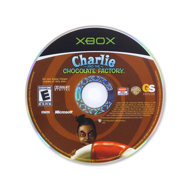 Charlie and the Chocolate Factory for Microsoft Xbox - Disc front with label - Game only.