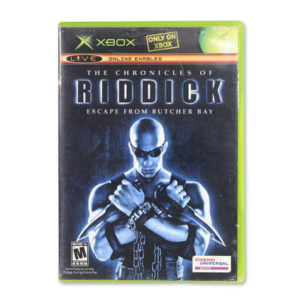 Chronicles of Riddick: Escape from Butcher Bay for Microsoft Xbox - Case front cover - Complete in box or case and game.
