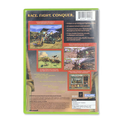 Circus Maximus Chariot Wars for Microsoft Xbox - Case back cover - Product gallery.