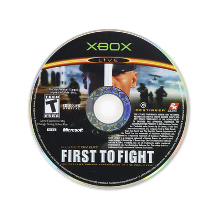 Close Combat First to Fight for Microsoft Xbox - Disc front with label - Game only.