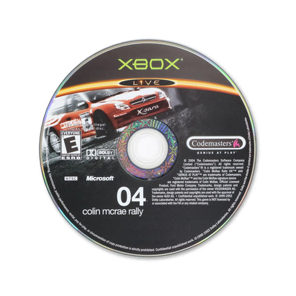 Colin McRae Rally 04 for Microsoft Xbox - Disc front with label - Game only.
