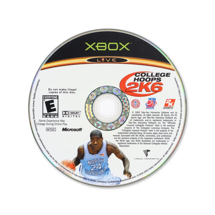 College Hoops 2K6 for Microsoft Xbox - Disc front with label - Game only.