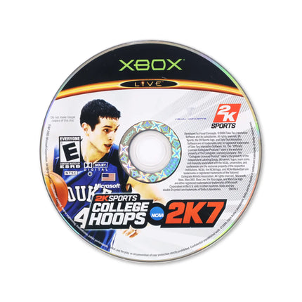 College Hoops 2K7 for Microsoft Xbox - Disc front with label - Game only.