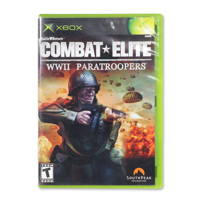 Combat Elite WWII Paratroopers for Microsoft Xbox - Case front cover - Complete in box or case and game.