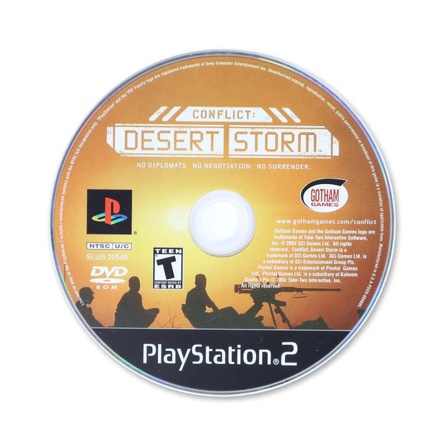 Conflict Desert Storm for Sony PlayStation 2 - Disc front with label - Game only.