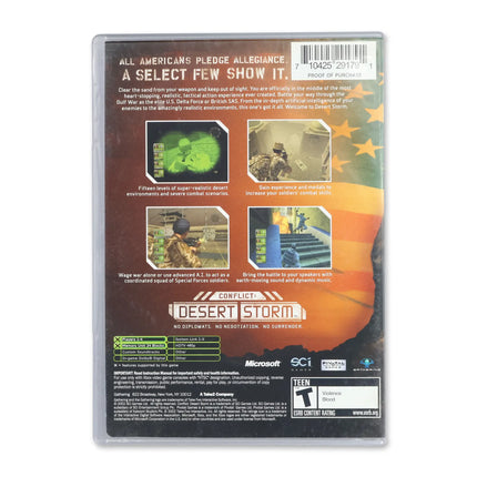 Conflict Desert Storm [Platinum Hits] for Microsoft Xbox - Case back cover - Product gallery.