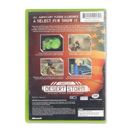 Conflict Desert Storm for Microsoft Xbox - Case back cover - Product gallery.