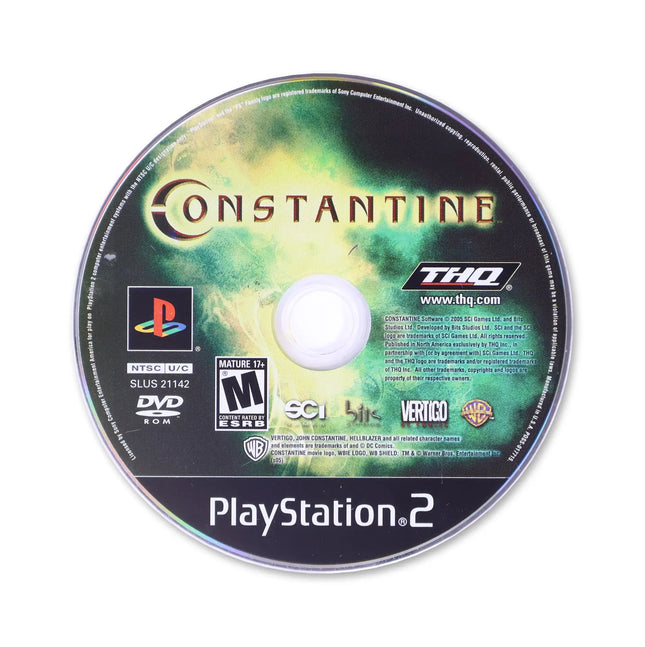 Constantine for Sony PlayStation 2 - Disc front with label - Game only.