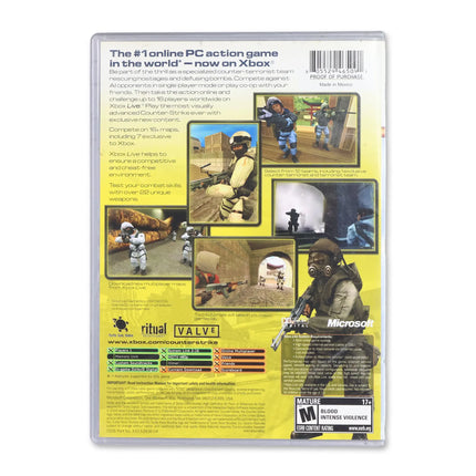Counter Strike [Platinum Hits] for Microsoft Xbox - Case back cover - Product gallery.