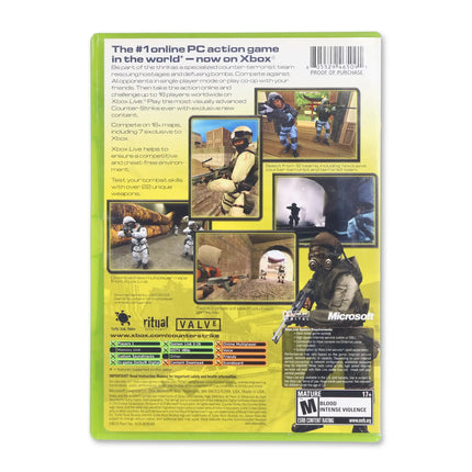 Counter Strike for Microsoft Xbox - Case back cover - Product gallery.