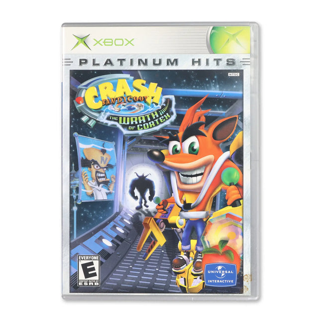 Crash Bandicoot The Wrath of Cortex [Platinum Hits] for Microsoft Xbox - Case front cover - Complete in box or case and game.