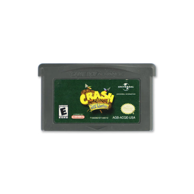 Crash Bandicoot the Huge Adventure for Nintendo Game Boy Advance - Cartridge front with label - Game only.