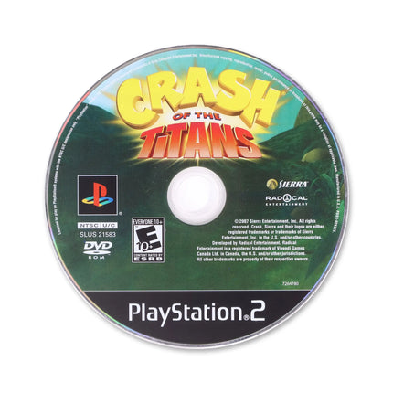 Crash of the Titans for Sony PlayStation 2 - Disc front with label - Game only.