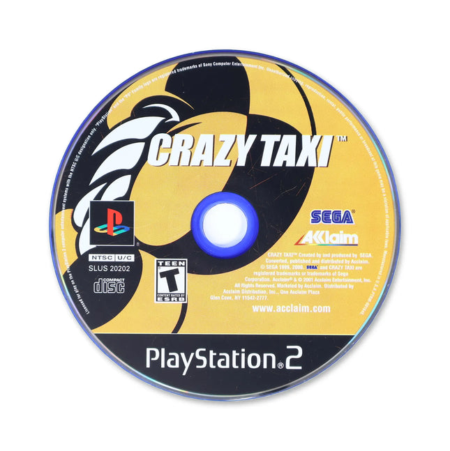 Crazy Taxi for Sony PlayStation 2 - Disc front with label - Game only.
