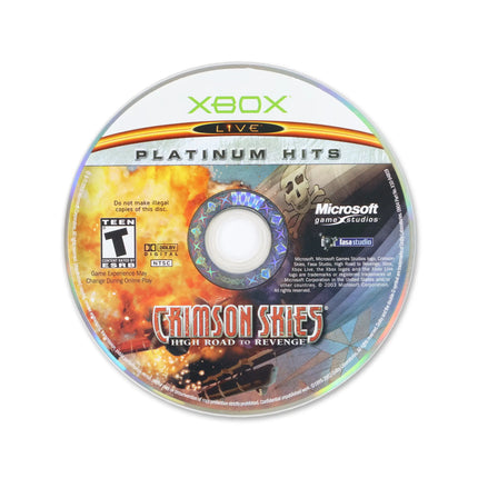 Crimson Skies [Platinum Hits] for Microsoft Xbox - Disc front with label - Game only.