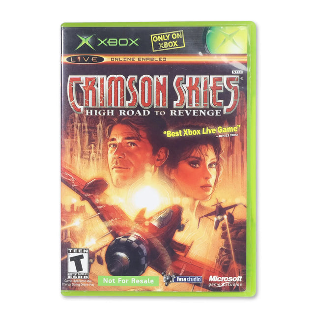 Crimson Skies for Microsoft Xbox - Case front cover - Complete in box or case and game.