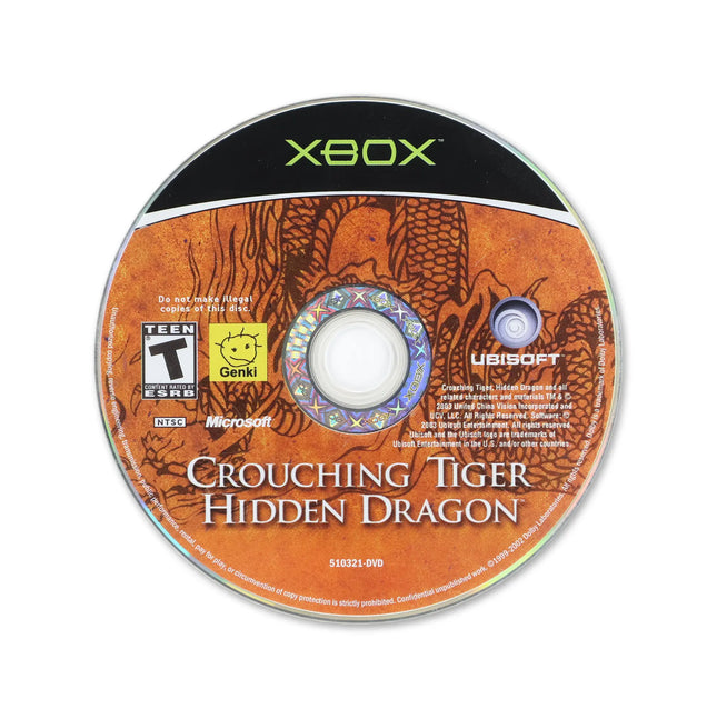 Crouching Tiger Hidden Dragon for Microsoft Xbox - Disc front with label - Game only.