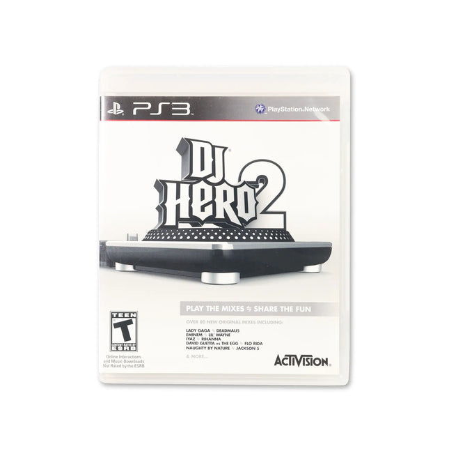 DJ Hero 2 for PlayStation 3 - Box front - Complete in box or box and game.