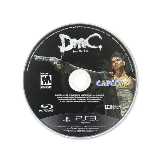 DMC: Devil May Cry for PlayStation 3 - Cartridge front with label - Game only.