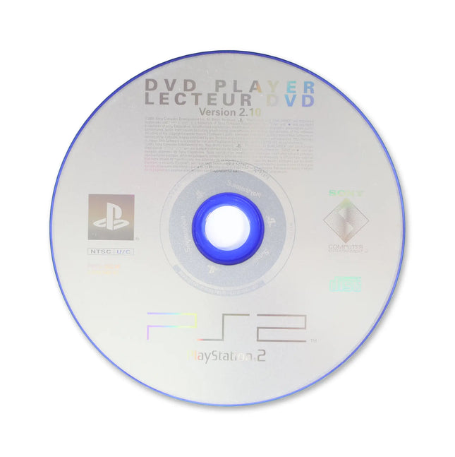 DVD Player Version 2.10 for Sony PlayStation 2 - Disc front with label - Game only.