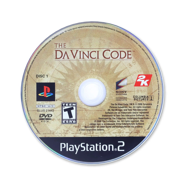 Da Vinci Code for Sony PlayStation 2 - Disc front with label - Game only.