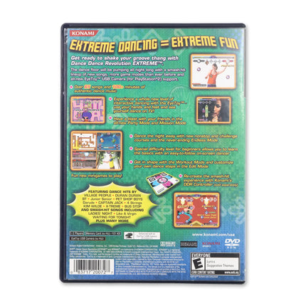 Dance Dance Revolution Extreme for Sony PlayStation 2 - Case back cover - Product gallery.