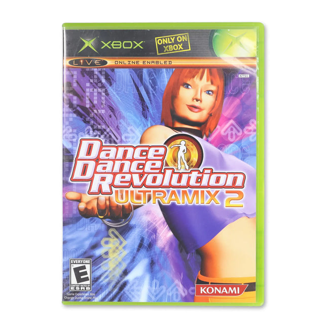 Dance Dance Revolution Ultramix 2 for Microsoft Xbox - Case front cover - Complete in box or case and game.