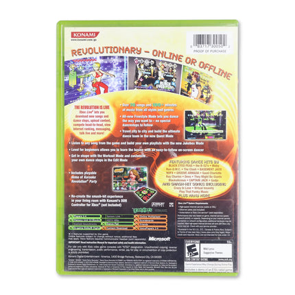 Dance Dance Revolution Ultramix 3 for Microsoft Xbox - Case back cover - Product gallery.