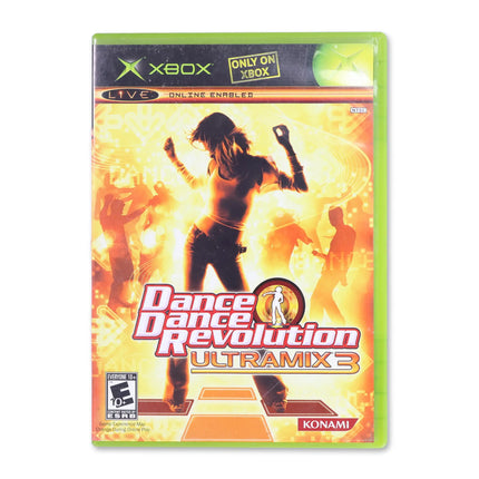 Dance Dance Revolution Ultramix 3 for Microsoft Xbox - Case front cover - Complete in box or case and game.