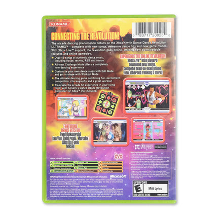 Dance Dance Revolution Ultramix for Microsoft Xbox - Case back cover - Product gallery.