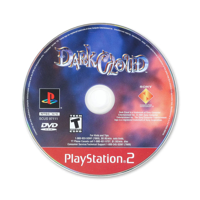 Dark Cloud [Greatest Hits] for Sony PlayStation 2 - Disc front with label - Game only.
