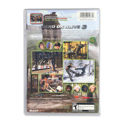 Dead or Alive 3 [Platinum Hits] for Microsoft Xbox - Case back cover - Product gallery.