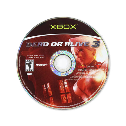 Dead or Alive 3 for Microsoft Xbox - Disc front with label - Game only.