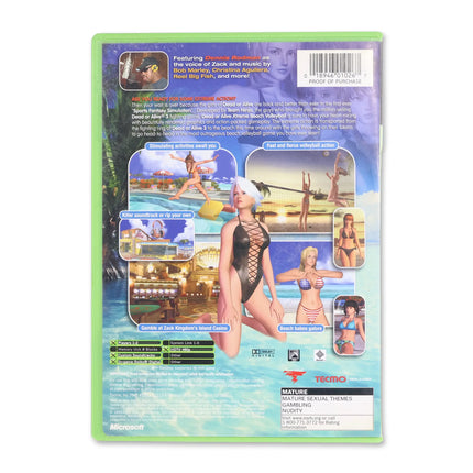Dead or Alive Xtreme Beach Volleyball for Microsoft Xbox - Case back cover - Product gallery.