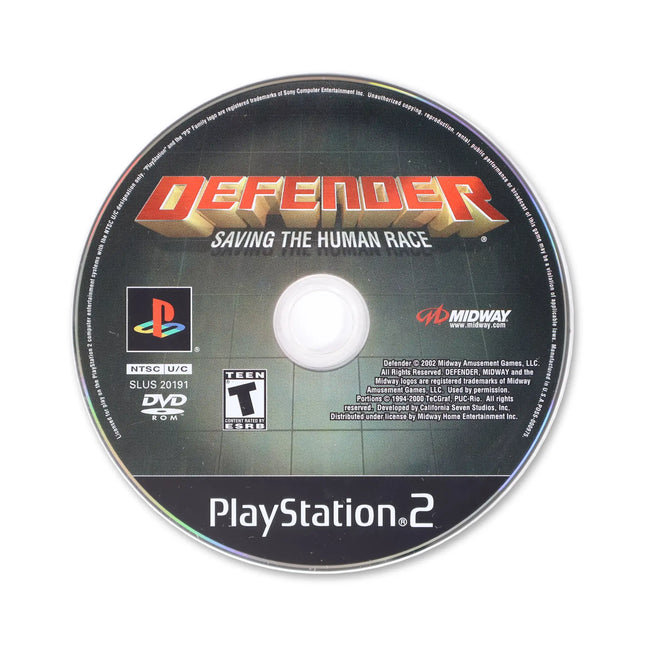 Defender for Sony PlayStation 2 - Disc front with label - Game only.